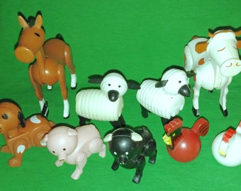 1970s-80s Fisher-Price Play Family Little People Farm Animals Assortment