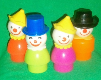 1980s Fisher-Price Little People ~ Clown Assortment