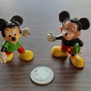 Vintage Walt Disney Productions Mickey Mouse PVC Figurines afbeelding 1