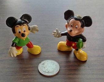 Vintage Walt Disney Productions Mickey Mouse PVC Figurines