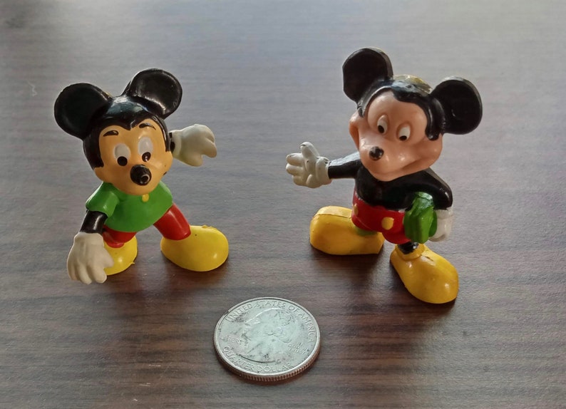 Vintage Walt Disney Productions Mickey Mouse PVC Figurines afbeelding 1