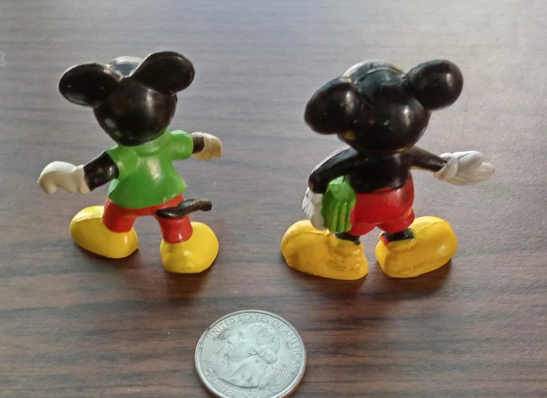 Vintage Walt Disney Productions Mickey Mouse PVC Figurines image 2