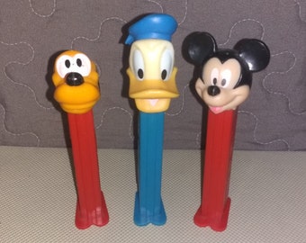 Vintage Disney PEZ Dispensers Pluto Donald Mickey Mouse