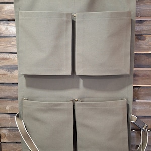 Autostoelzakken Organizer, canvas opberger achterbank, stoffen camperhouder, opruimen