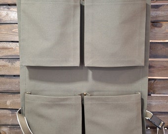 Organizador de lona para asiento de coche: almacenamiento para el asiento trasero con correas ajustables en varios colores