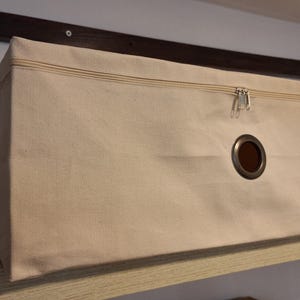 Sac de rangement en toile de 15 oz, organiseur d'oreillers, boîte de rangement pour couvertures, grands contenants en tissu, boîte en tissu, boîte en toile de coton, sac zéro déchet