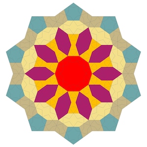 GIRIH TILES english paper piecing (EPP) Pattern