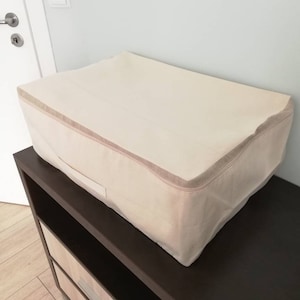Quilts Aufbewahrungsbox, Kissen Aufbewahrungsbox, Aufbewahrungsbox für Decken, große Stoffbehälter, Stoffbox, Baumwollcanvas Box, Zero Waste Tasche