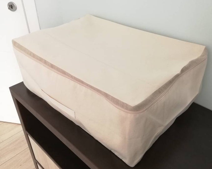 Cotton Canvas Quilt Storage Bag: Linen Detail, Zero Waste