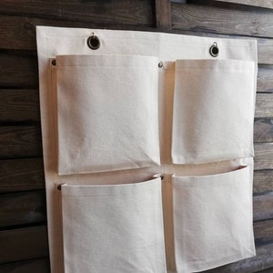 Vier Taschen Organizer, Canvas Lagerung, Stoff Organizer, Mädchen Jungen Aufbewahrungstasche, Kinderzimmer Accessoire, Hängen Lagerung, organisieren, declutter