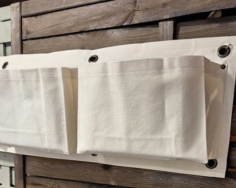Canvas Hanging Storage Organizer: Boat, Yacht, or caravan, 4"-Deep-pocket