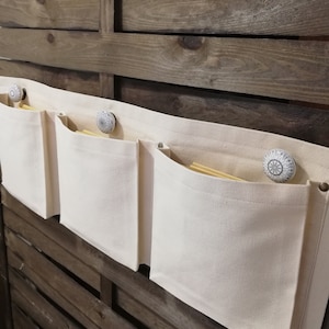Betttasche Lagerung, ungebleichte Organizer, Japandi Organizer, Caravan Aufbewahrungstasche, Kinderzimmer Zubehör, Hängende Lagerung, organisieren, declutter