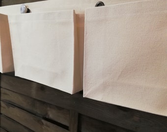 Van Canvas Storage, Organizador de caravanas, bolsa de almacenamiento para niñas, accesorio de guardería, almacenamiento colgante, organizador de telas para vehículos recreativos, sin teñir