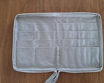 Zippered needle organizer, crochet binder, cases for knitting project, crafters tools holder