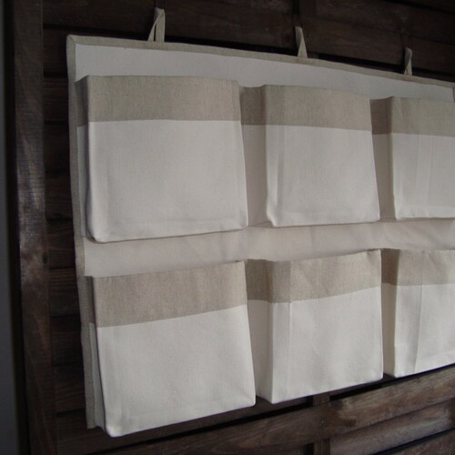Canvas Crib Storage Caddy Organizer Linen Nursery Organizer Etsy