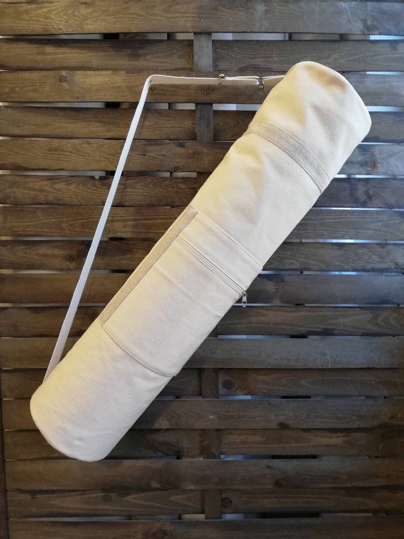 Custom Canvas Yoga Mat Bag: Full Zipper, Adjustable Strap