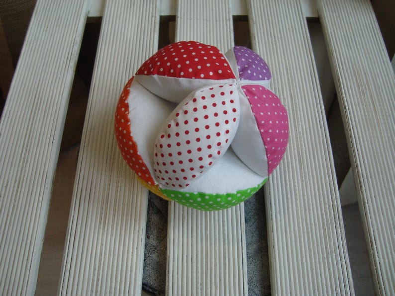 Bola de rompecabezas de agarre, Juguete para bebés Montessori, Bola de tela, Bola sensorial, juguete, Bola de hocillo, Bola Takane, Bola de agarre, Bola de rompecabezas, cero residuos imagen 3