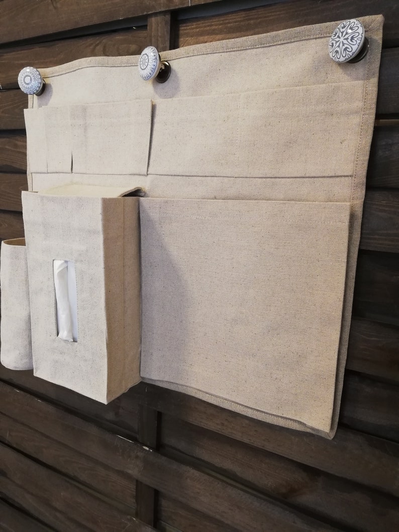 RV Bedside Organizer Canvas Storage Bottle Organizer Tissue Etsy