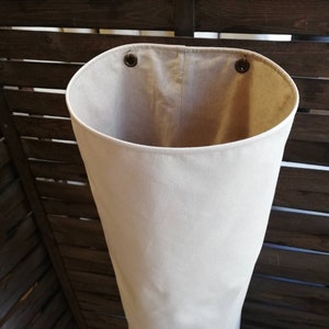 3 Pack Unbleached Hanging Storage, Canvas Laundry Hamper , Eco Friendly Toys Organizer, Laundry Basket, Lined Canvas Organizer, zero waste