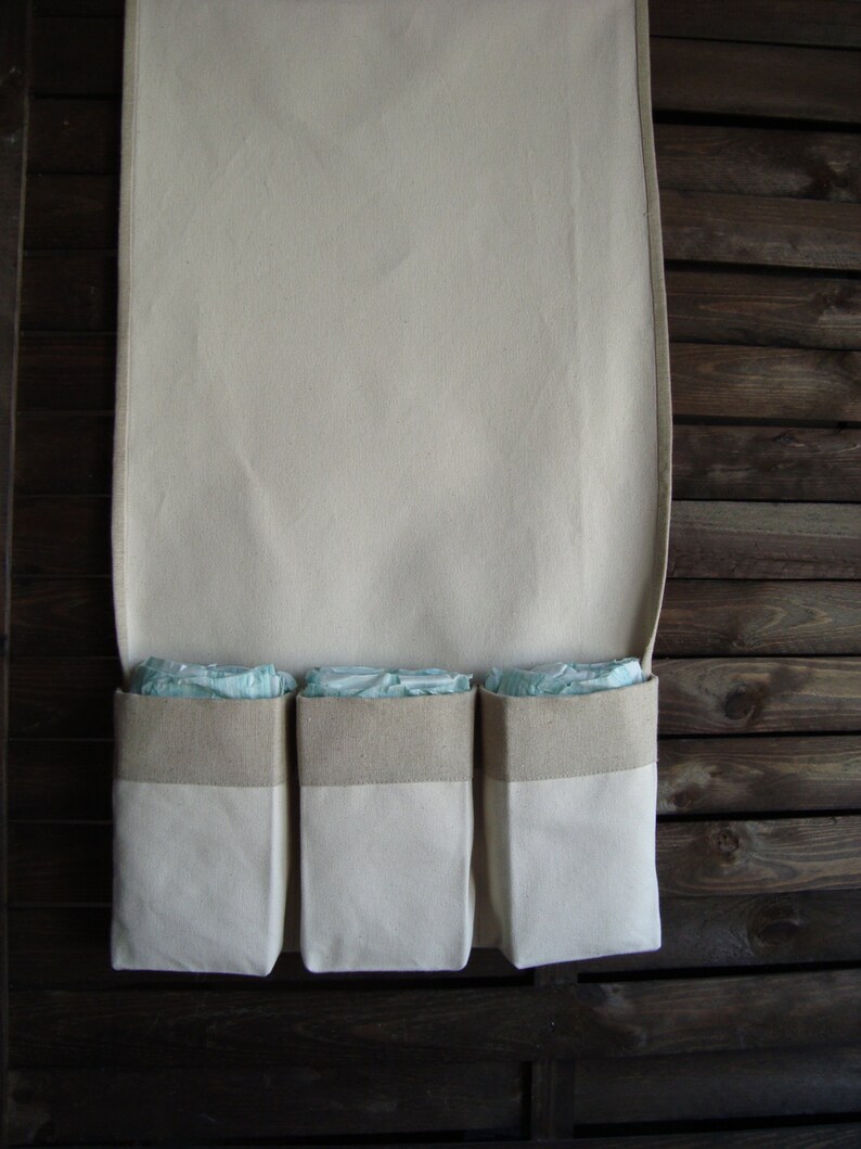 Canvas Changing Table Runner Caddy Organizer Linen Nursery Etsy