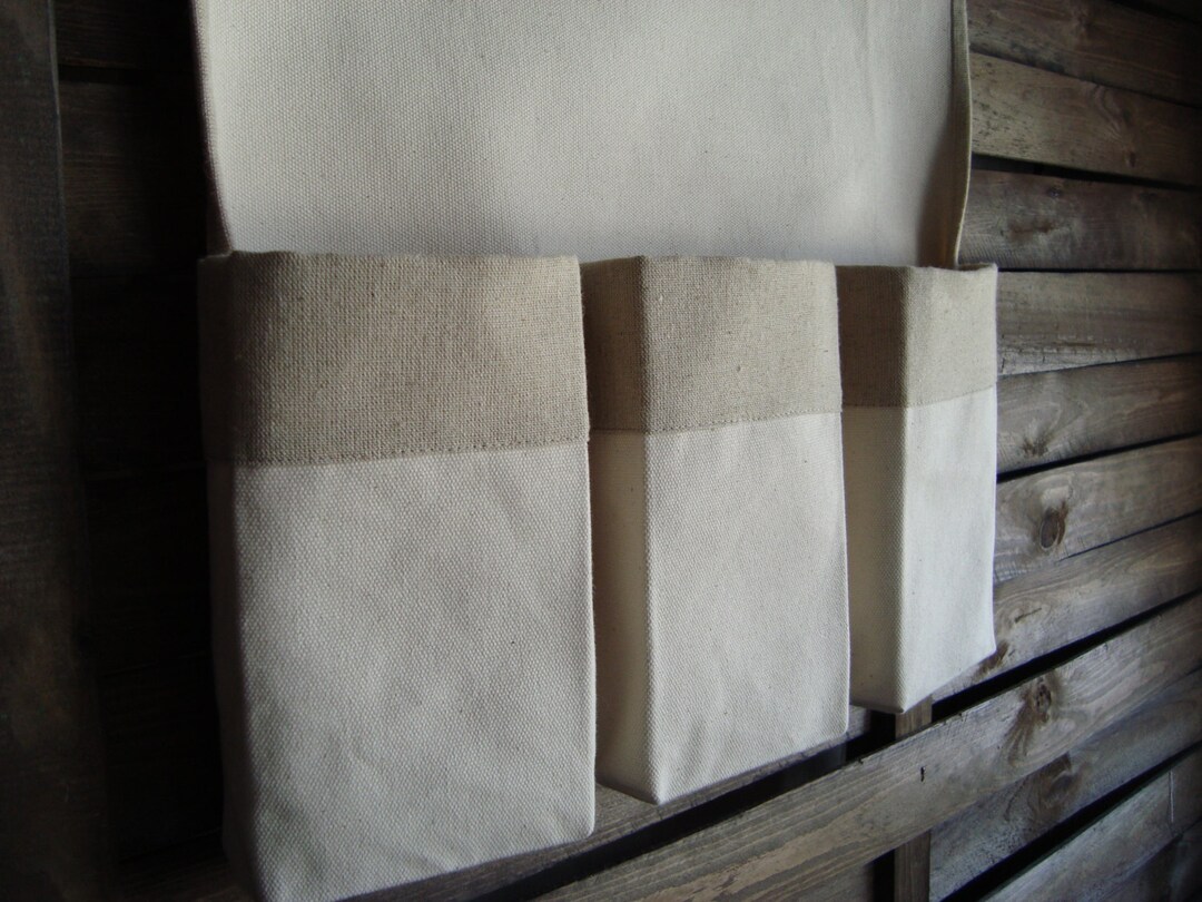 Canvas Changing Table Runner, Caddy Organizer, Linen Nursery Container