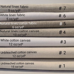 Fabric sample, Unbleached cotton fabric, natural linen fabric, natural cotton fabric, cotton canvas, heavy duty canvas, long quarters fabric