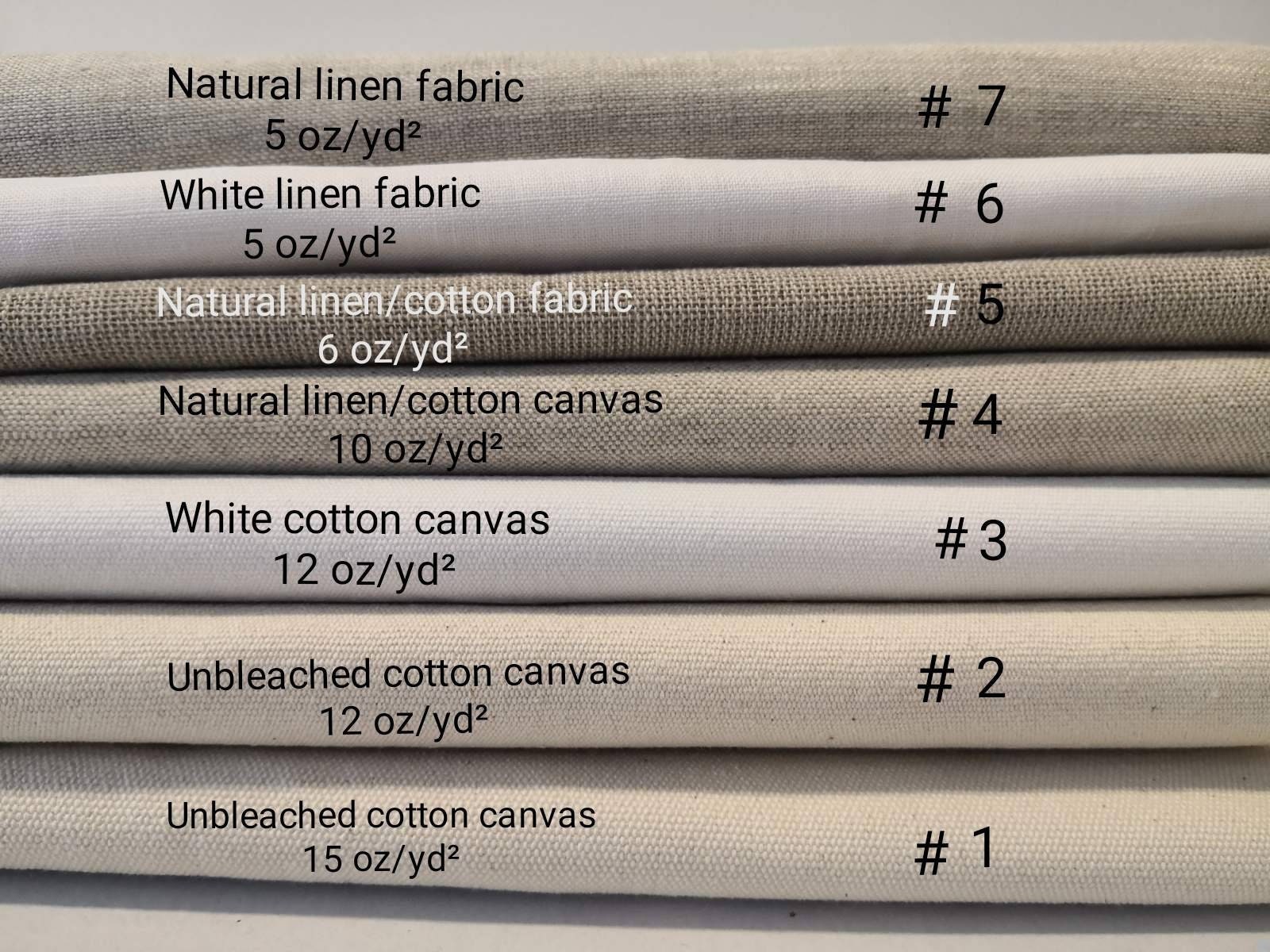 Cotton Canvas Fabric, Natural Colour