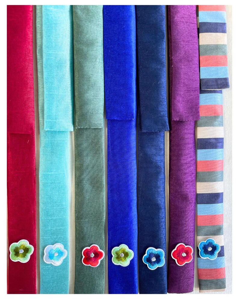 Korean Daenggi Hair Ribbon | Hanbok Fabric Hair Tie | Floral Patch ...