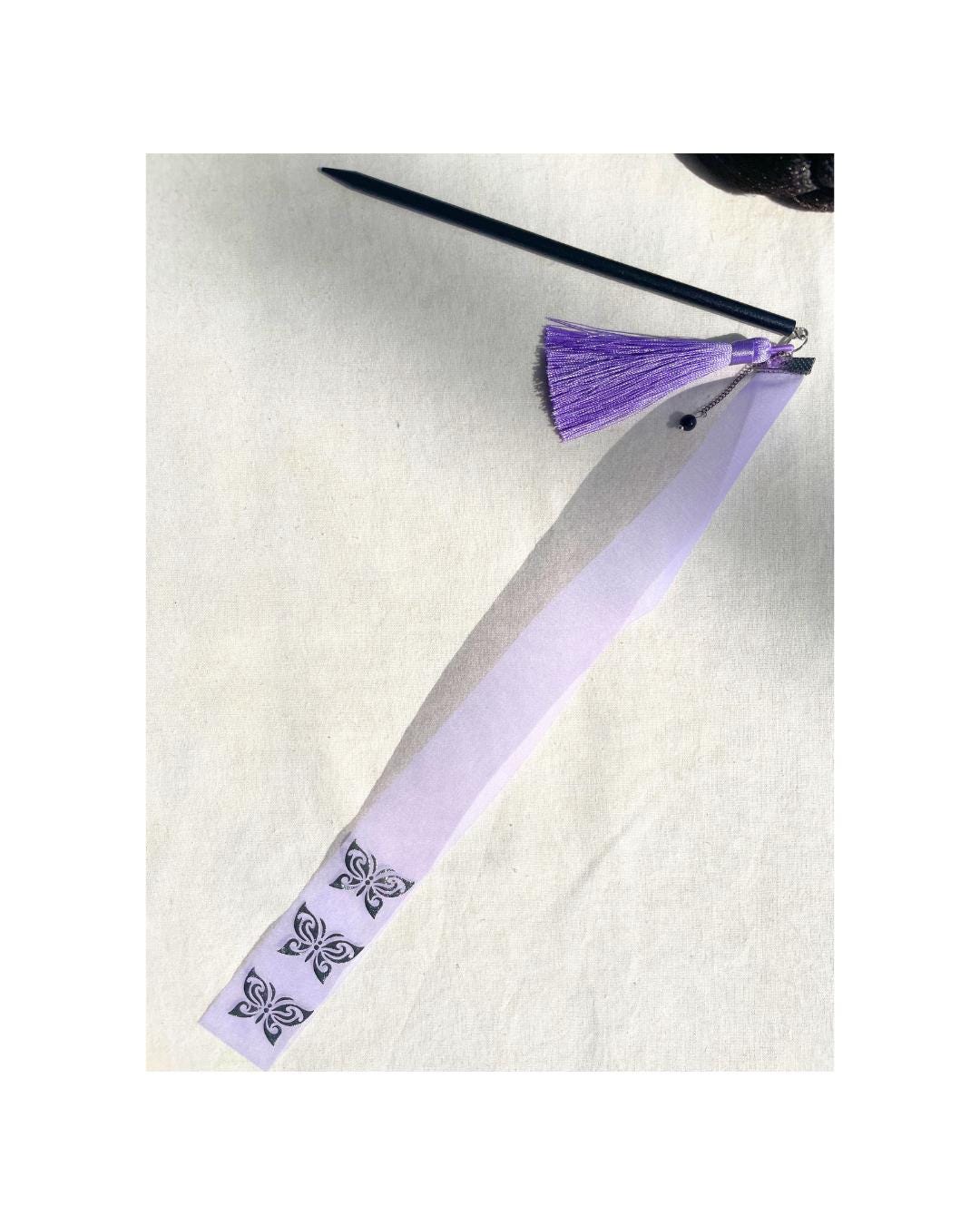 Modern Korean Daenggi Hair Ribbon With Purple Norigae Tassel ...