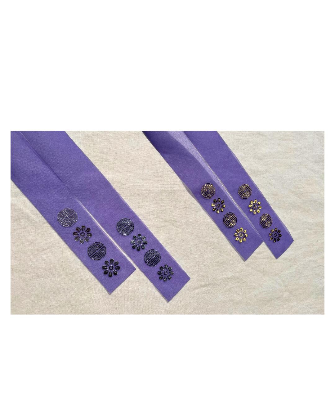 BTS Inspired Korean Daenggi Hair Ribbon Deep Purple Hanbok, Meaningful ...