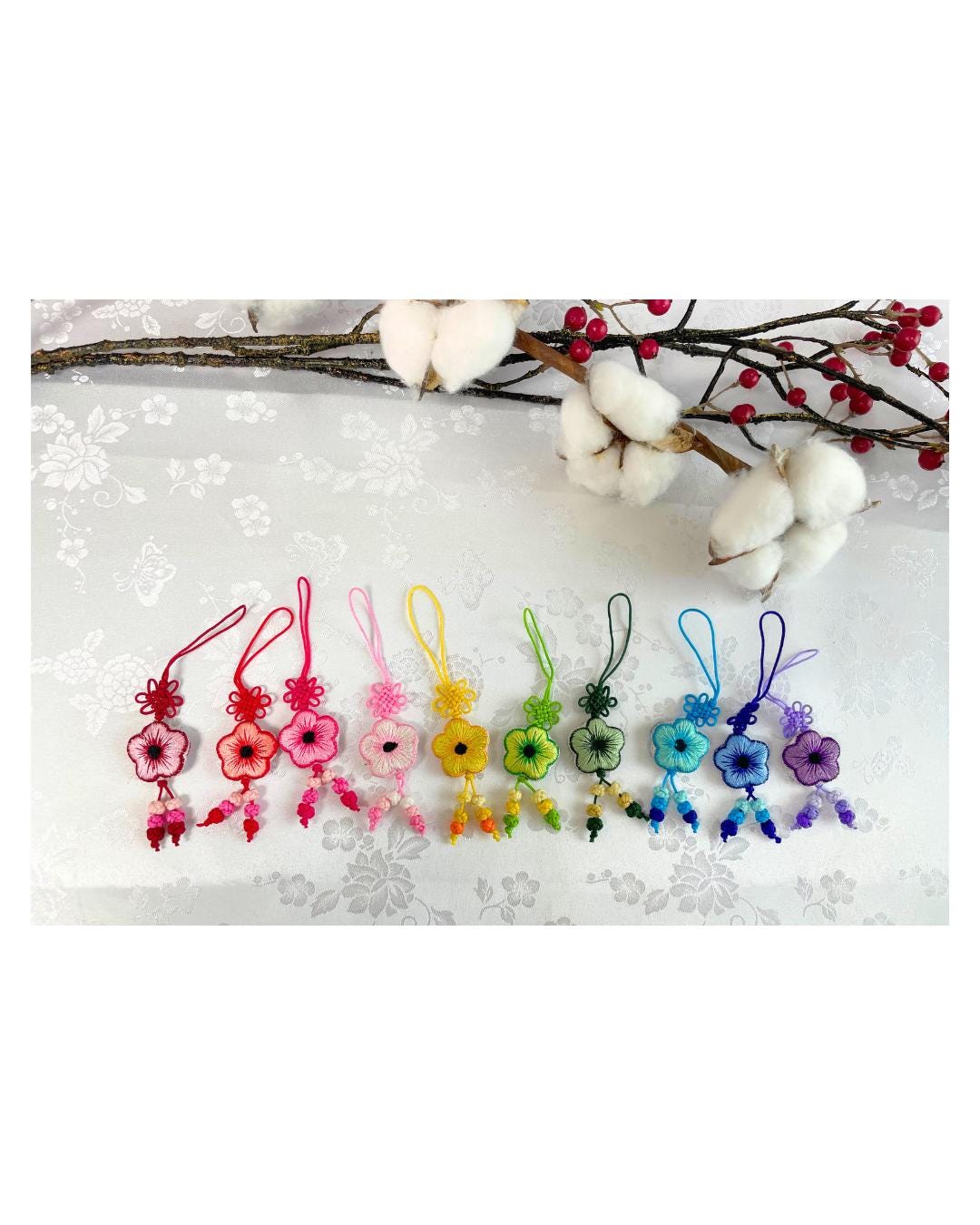 Korean Mugunghwa Knot Charm | Mini Traditional Maedeup Ornament