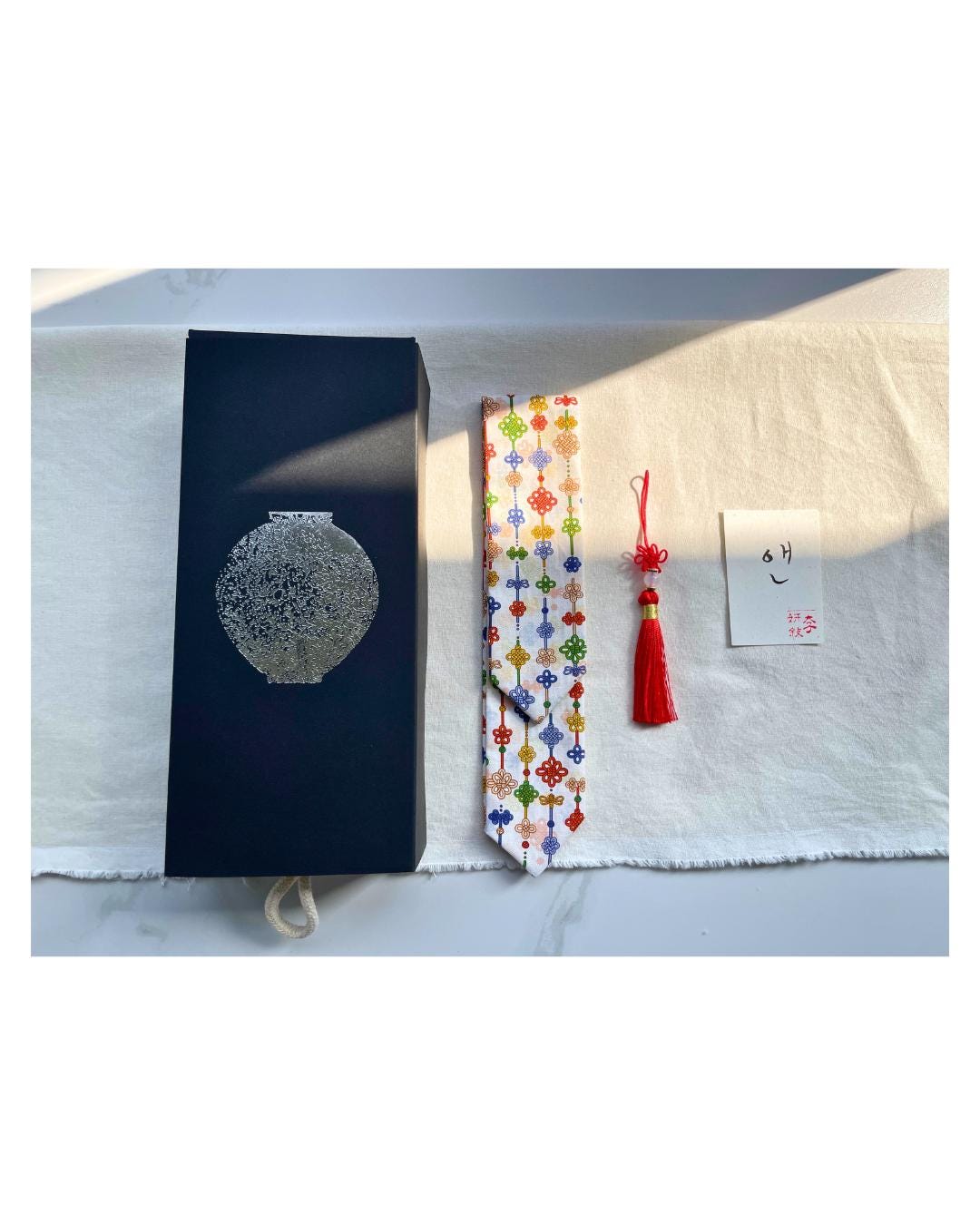 Luxury Korean Gift Set - Handmade Daenggi Hair Ribbon & Norigae With ...