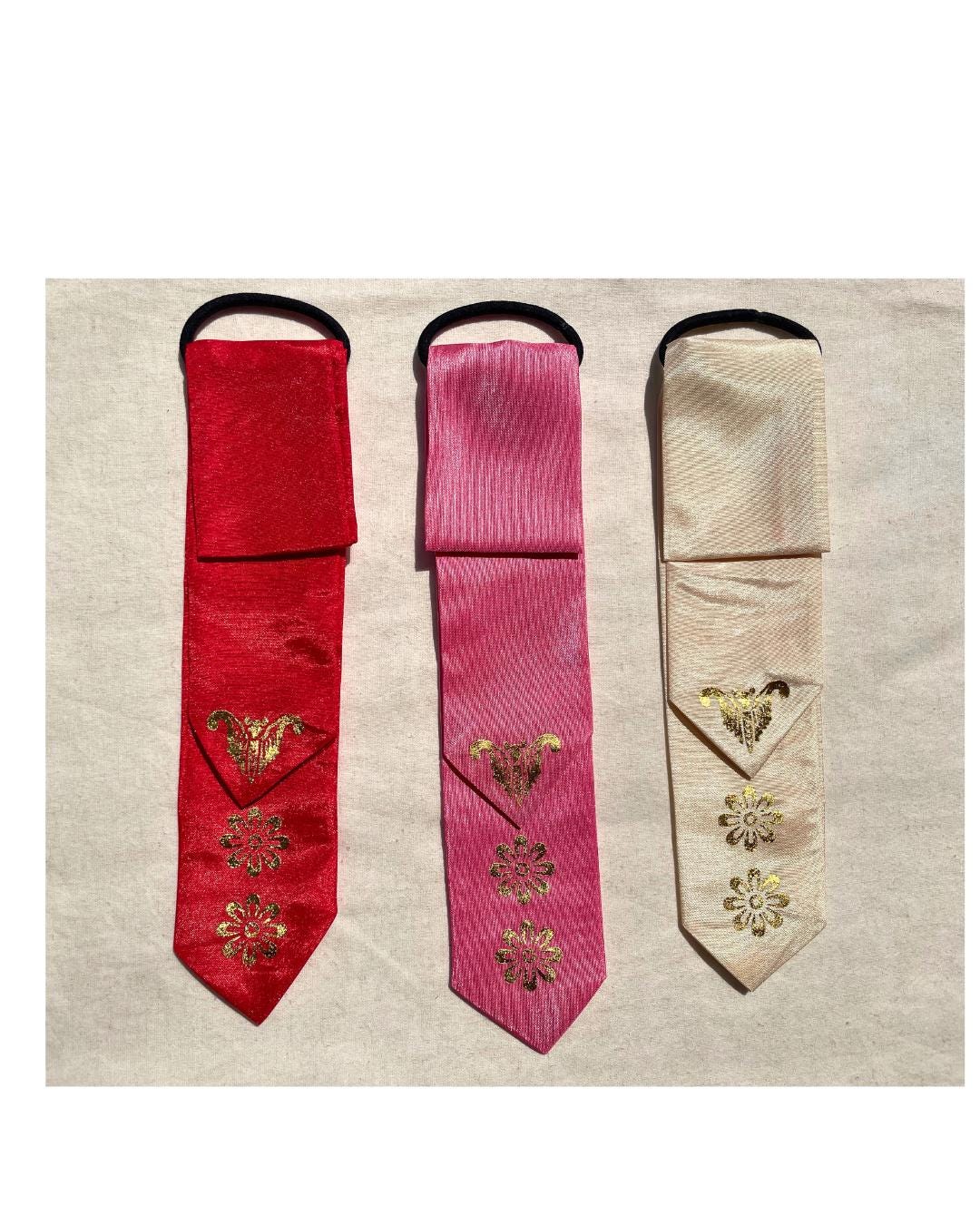 Korean Daenggi Hair Ribbon – Lucky Bat Symbol, Handmade Hanbok Hair ...