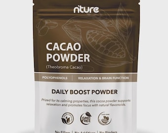 Cacao crudo certificado en polvo - Peruano - Superalimento - Puro y natural