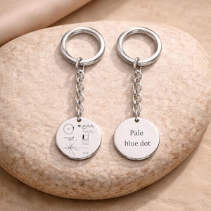 Voyager Golden Record Keychain, Message from Pale Blue Dot, Nasa Space Science Gift