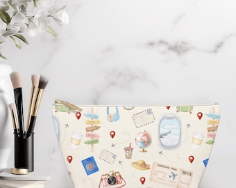 Travel Accessory Pouch, Adventure Make Up Bag, Aviation Pencil Case