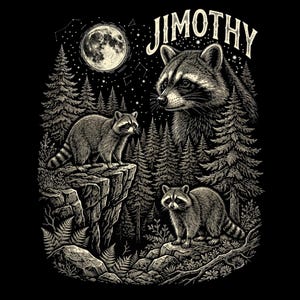 Jimothy Guaxinim PNG, Guaxinim de Espinha Curta de Seattle PNG, Presente para Amantes de Animais, Meme Viral de Guaxinim, Jimothy Guaxinim PNG, Guaxinim Vintage Fofo