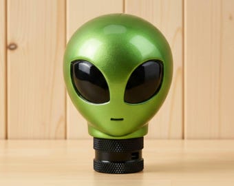 Gałka zmiany biegów Alien Head - żywiczna gałka zmiany biegów do manualnej skrzyni biegów, do samochodów, niestandardowa dźwignia zmiany biegów 6-biegowa, styl JDM, symulatory wyścigów i iRacing