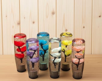 LED Weighted Shift Knob 5.6" - Illuminated JDM Gear Shifter - Bright Handmade Manual Car Knob - Sim Racing Setup