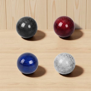 Handmade Carbon Fiber JDM Shift Knob: Round Manual & Automatic Gear Shifter, Sim Racing