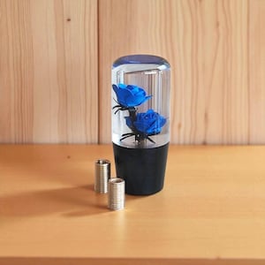 Blue Rose Resin Shift Knob: JDM Car Interior Accessory