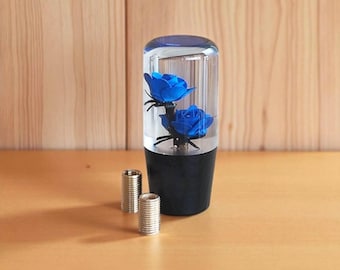 Pomo de palanca de cambios Blue Rose de 4" – Pomo de resina para transmisión manual, palanca de cambios personalizada para coches, simulación de carreras e iRacing, interior JDM