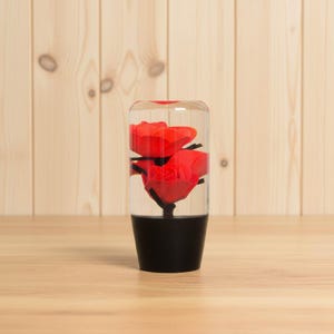 Red Rose Resin Shift Knob 4&quot; - JDM Manual & Automatic Car Shifter, Sim Racing