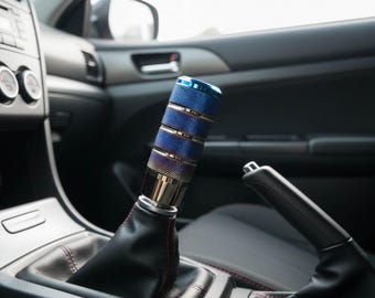 ブルーステンレススチールシフトノブ 3.74インチ 加重ノンスリップシフターノブ JDM 6速マニュアルトランスミッションギアシフター Sim Racing iRacing