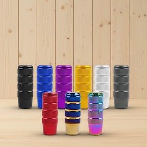 Rutschfester Aluminium Schaltknauf 3,74 "- Gewichteter JDM Schaltknauf für manuelle Autos, 6-Gang-Schalter, Drift, Hot Rod & Sim Racing