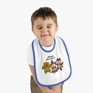Halloween-Baby-Lätzchen, süßes Baby-Halloween-Lätzchen, Säuglingslätzchen mit glücklichem Halloween-Design, Babypartygeschenk, Süßes sonst gibts Saures Lätzchen