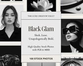 Black Glam Stock Photo Bundle: 100 Luxe Editorial Images (PLR + Resell)