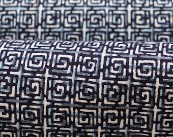 60 Inches long Vintage Japanese Geometric Cotton Yukata Kimono Fabric