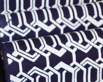 5 FEET long Vintage Japanese Indigo Cotton Yukata Kimono Fabric