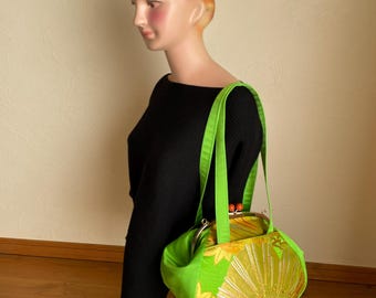 Handmade Japanese Silk Obi Bag: Upcycled Kimono Fabric Crossbody Purse